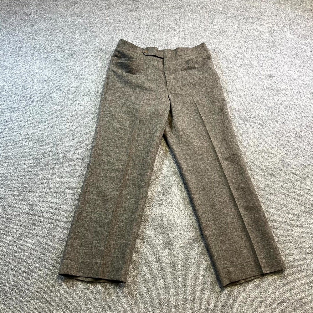 Vintage Reed St. James Pants Mens 33S Taupe Marled Straight Leg Classic Business